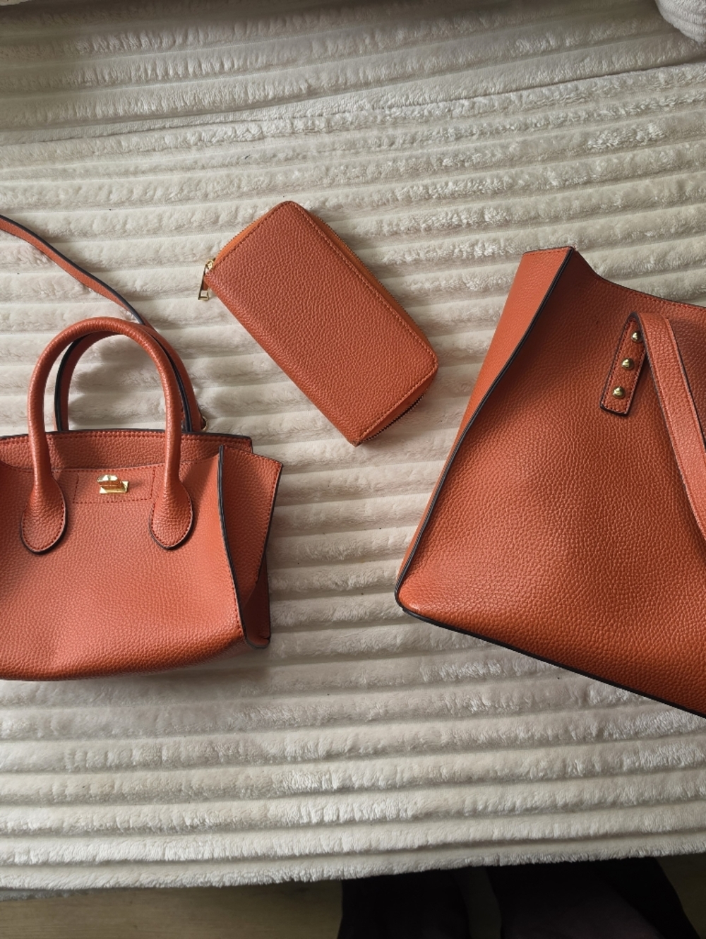 Orange Women’s Tote and Mini Satchel Set
